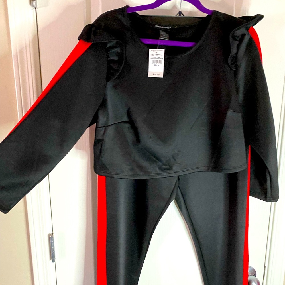 Black and red co-ord set from Ashley Stewart